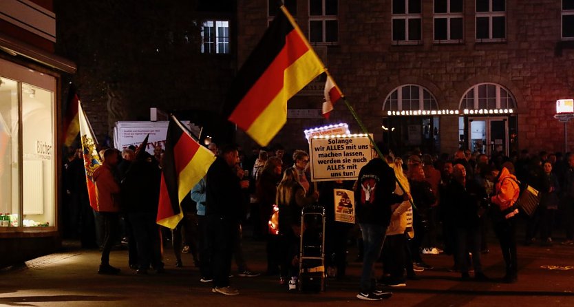 Montagsdemonstration in Nordhausen (Foto: agl)
