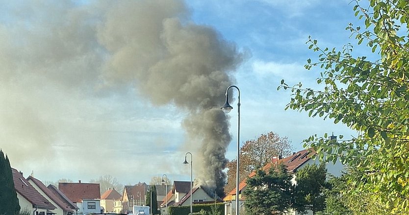Geb&auml;udebrand in G&uuml;nzerode (Foto: S.Dietzel)