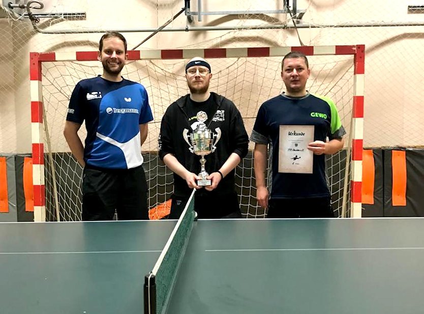 Pokalsieger: TTC Oberb&ouml;sa - Eric Garthof, Christian Funke, Florian Bochmann (Foto: Christian M&uuml;ller)
