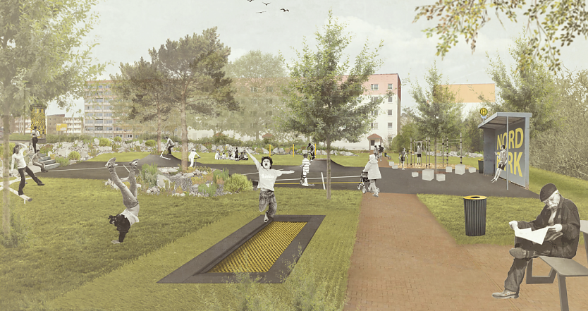 Bild: Konzeptgrafik f&uuml;r die Freizeitanlage "Nordpark" Nordhausen