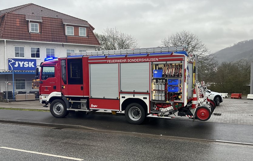 Arbeit f&uuml;r die Sondersh&auml;user Feuerwehren (Foto: S.Dietzel)