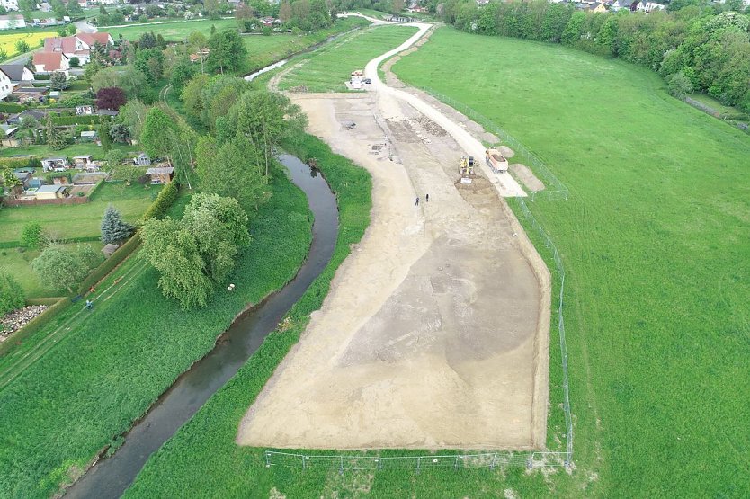 Blick auf das Grabungsfeld bei G&ouml;rmar (Foto: Landesamt f&uuml;r Denkmalpflege, M. Milbrandt)