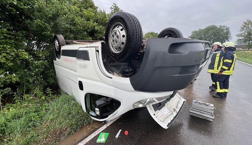 Unfall in der Kurve (Foto: S.Dietzel)