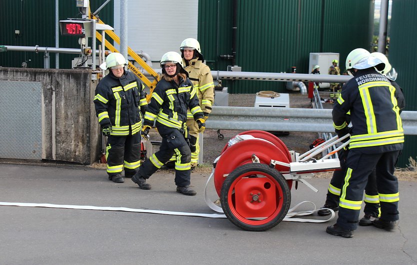 &Uuml;bung mit mehreren Schwierigkeitsgraden an der Biomertehaanlage (Foto: oas)