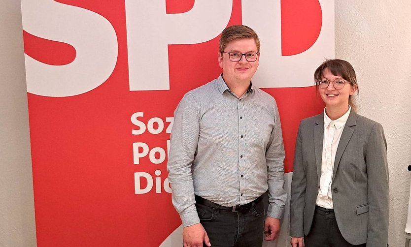 Sascha Schwerdt und Alexandra Wallroth wollen f&uuml;r die SPD im Kyffh&auml;userkreis ein Landtagsmandat erringen (Foto: SPD)
