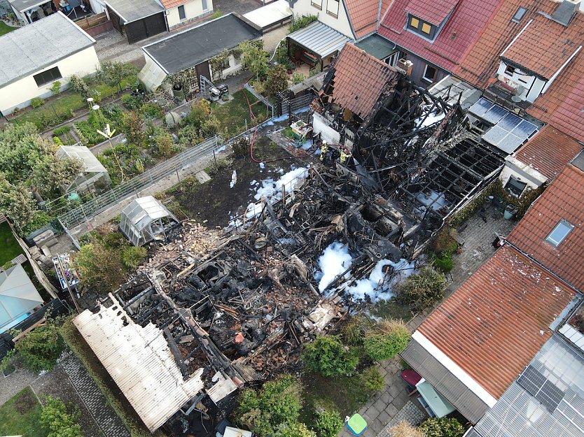 Drohnenaufnahme vom Brandort (Foto: S.Dietzel)
