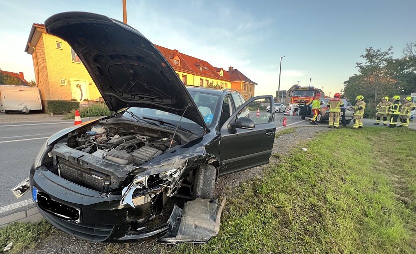 Unfall in der Helmestra&szlig;e (Foto: S.Dietzel)