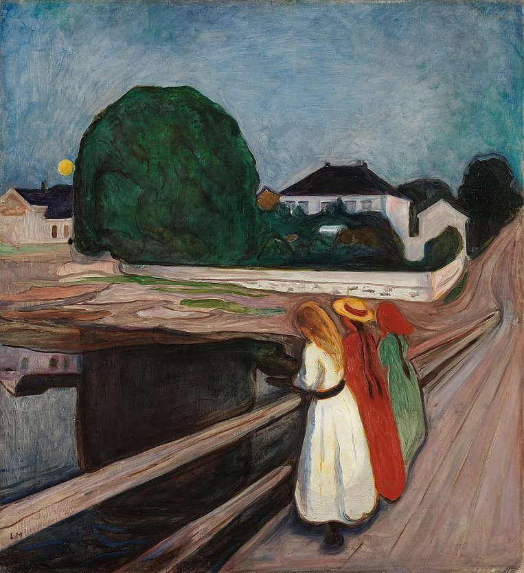M&auml;dchen am Pier - Edvard Munch, 1901 (Foto: Presse Stadt NDH)