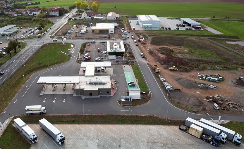 Der neue Autohof von oben (Foto: nnz)