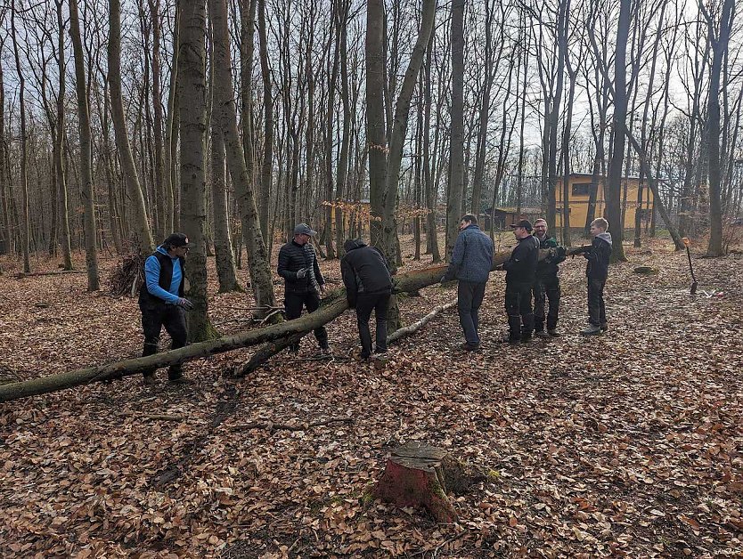 Mountainbikestrecke zum 33. Possenlauf vorbereitet (Foto: SV Gl&uuml;ckauf Sondershausen)