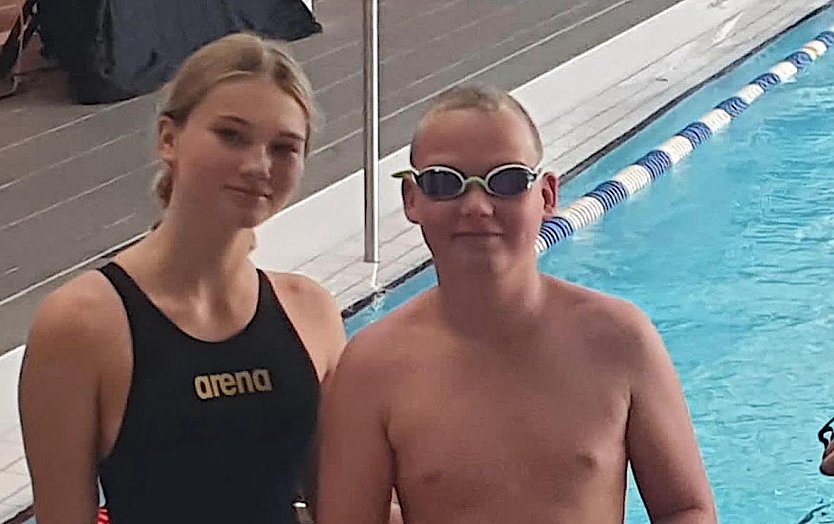 Bild: Lenya Kurtz und Tom Falke vertraten den Nordh&auml;user Schwimmverein 