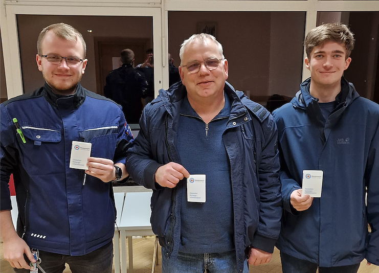 Drei neue Rettungsschwimmer f&uuml;r den TSC Neptun (Foto: TSC Neptun)