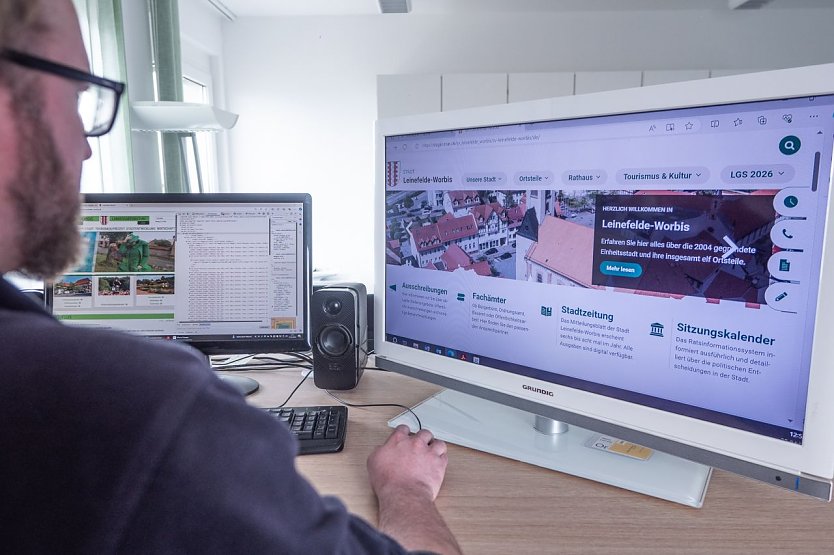 Ein Blick auf die neue Homepage der Stadt Leinefelde-Worbis (Foto: Stadt Leinefelde-Worbis)