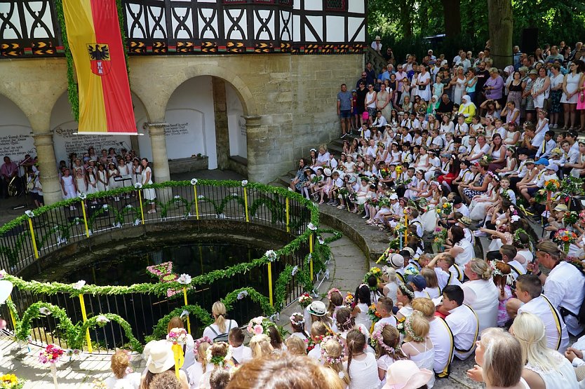 Das Brunnenhaus zum Fest (Foto: Stadtverwaltung M&uuml;hlhausen)