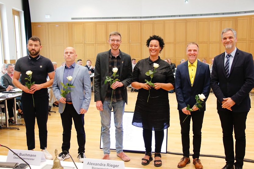 v.l.: Die B&uuml;rgerliste S&uuml;dharz, die Gr&uuml;nen und Dr. Ulrich Konschak als Vertreter der FDP (Foto: agl)