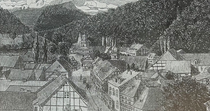 Ansicht Ilfelds im 19. Jahrhundert (Foto: Tim Sch&auml;fer)