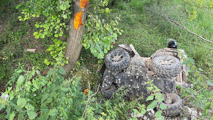 Quad-Unfall am Nachmittag (Foto: Feuerwehr/S.Dietzel)