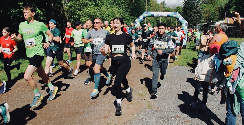 &Uuml;ber das Jahr nehmen an den Volksl&auml;ufen in Nordth&uuml;ringen tausende Sportler teil, hier der Start zum 8-Kilometer Rennen beim 10. Harztorlauf im Fr&uuml;hjahr 2024 (Foto: nnz-Archiv)