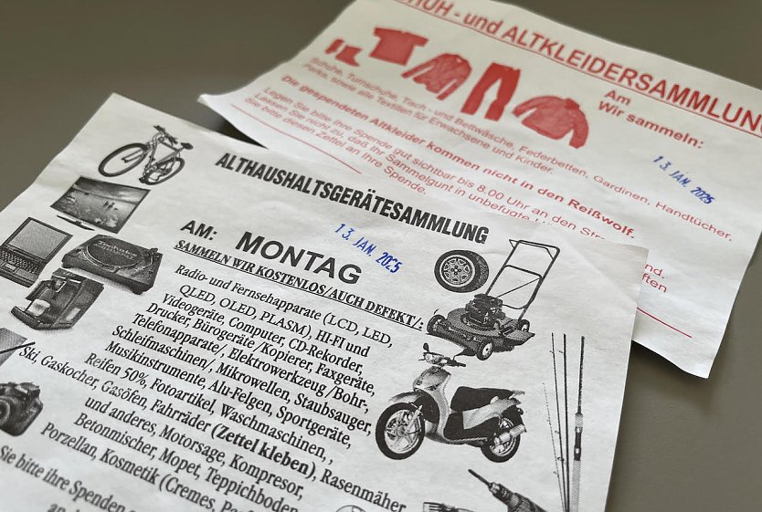 Handzettel, dien in Briefk&auml;sten landen  (Foto: Landratsamt Nordhausdn)