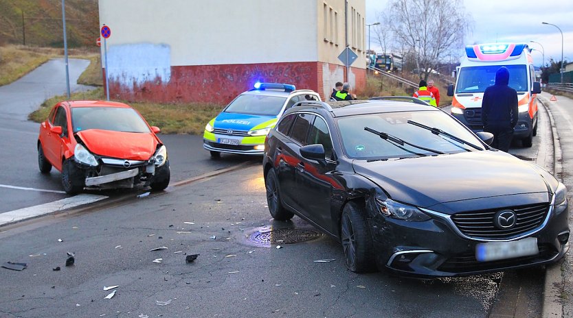 Unfall in der Schachtstra&szlig;e (Foto: S.Dietzel)