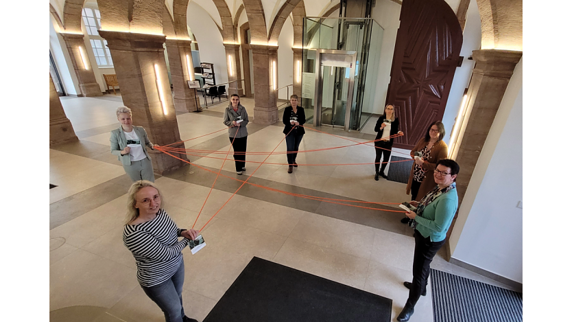 Im Uhrzeigersinn: Marion Krauel-Kaufmann, Kerstin Fabian, Judith Rahrig, Nicole Weber, Bettina Backhaus, Ilona Helbing, Dr. Marion Frant (Foto: Landkreis Eichsfeld)