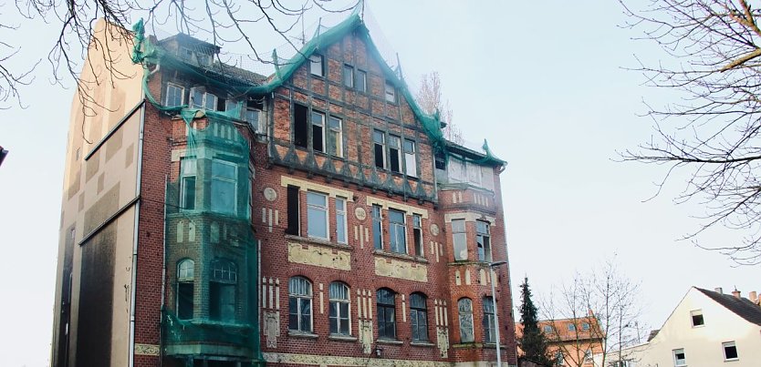 Bauf&auml;lliges Geb&auml;ude in der Kyffh&auml;userstra&szlig;e in Nordhausen (Foto: agl)