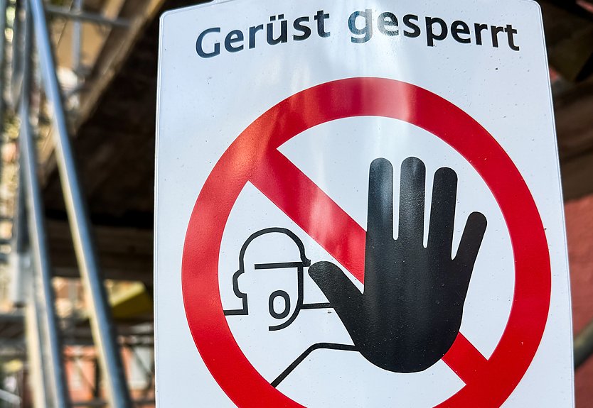 Warnhinweis (Foto: IG BAU)