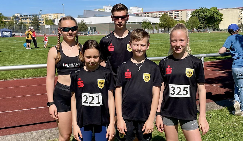 Die jungen Athleten des LV Altstadt in Bad Salzungen (Foto: LV Altstadt '98 Nordhausen)