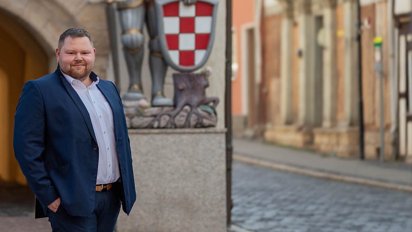 Tobias Grimm kandidiert zur Wahl des hauptamtlichen B&uuml;rgermeisters der Landgemeinde Bleicherode (Foto: Andreas K&ouml;nitzer)