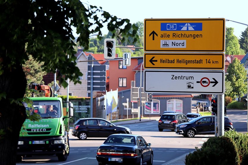 Die Hauptkreuzung in Leinefelde wird demn&auml;chst gesperrt (Foto: Stadt Leinefelde-Worbis)