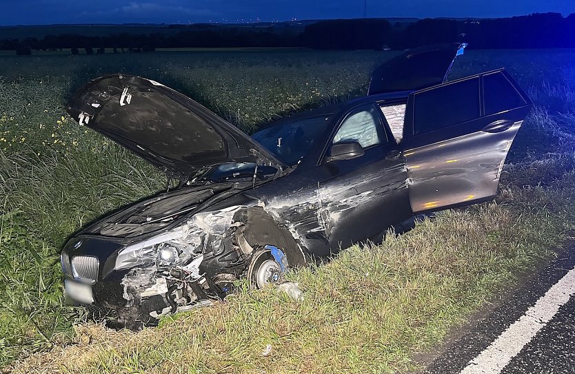 Unfall auf der B249 gestern Abend (Foto: S.Dietzel)