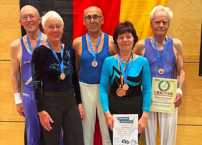 Nordh&auml;user Turn-Senioren beim Turnfest in Leipzig (Foto: R.Hagene)