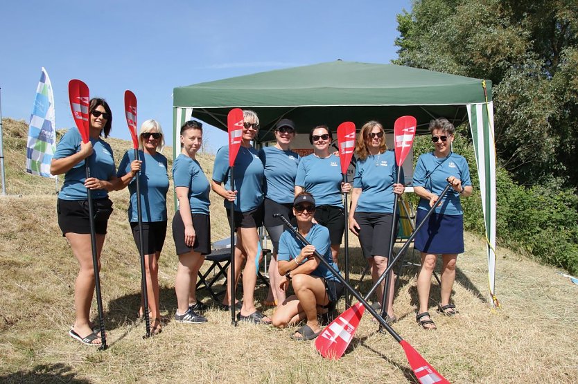 Die Nordh&auml;user SUP-Piraten heute am Sundh&auml;user See (Foto: agl)