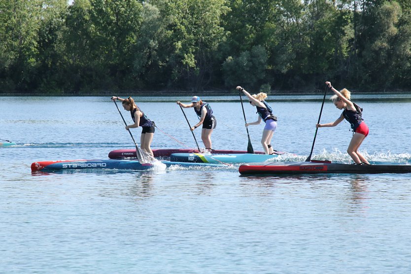 Profi-Wettkampf zum SUP-Cup am Sundh&auml;user See (Foto: agl)