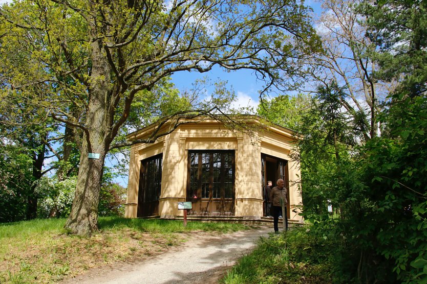Im Pavillon wird wieder zur "Faszination des Sch&ouml;nen" geladen (Foto: F&ouml;rderverein Park Hohenrode)