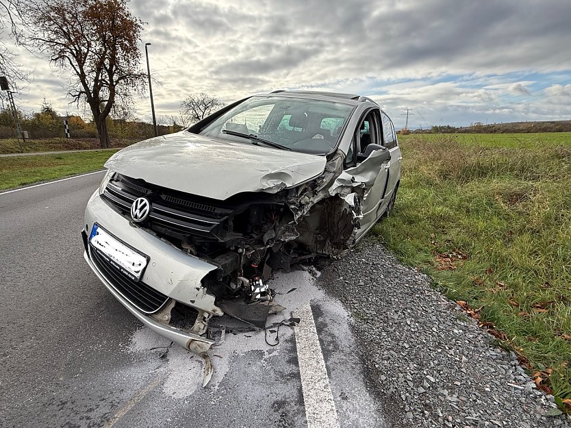 Unfall in Salza am Vormittag (Foto: S.Dietzel)