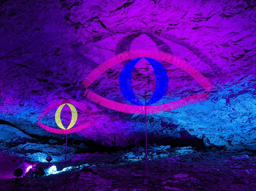 Lichtershow in der Barbarossah&ouml;hle (Foto:  Barbarossah&ouml;hle)