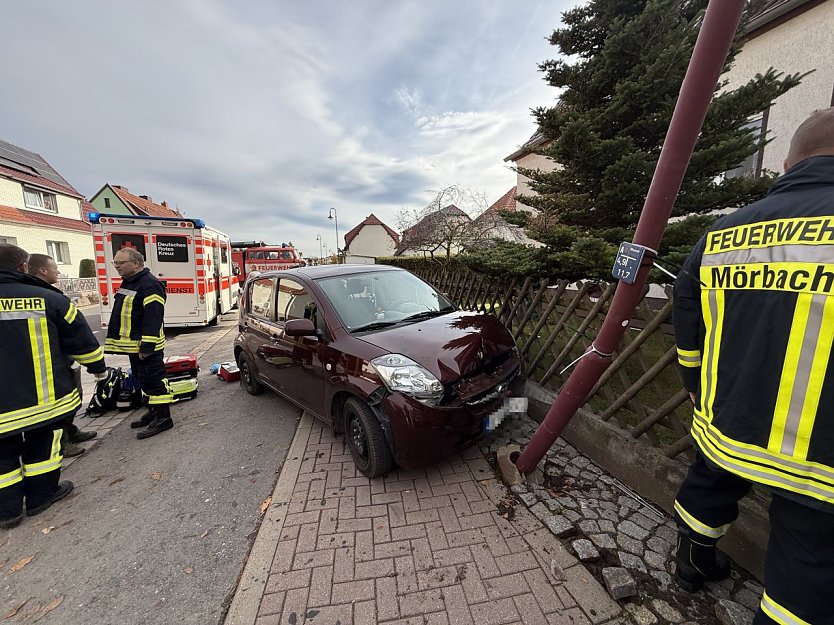 Unfall in Nohra (Foto: S. Dietzel)