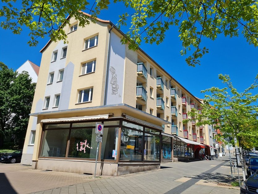 Das Wohn- und Gesch&auml;ftshaus in der Nordh&auml;user Innenstadt ist derzeit komplett entkernt und leergezogen. (Foto: SWG)