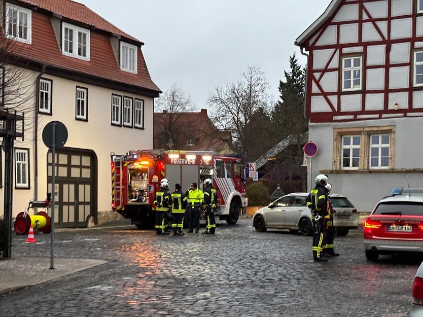 Feuer im Verbandswasserwerk in Bad Langensalza - Lagebesprechung (Foto: oas)