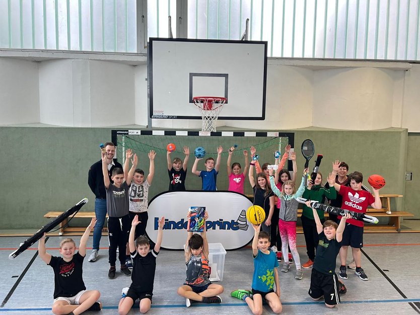 Der Kindersprint war schon 2023 zu Gast an der Grundschule in Wiehe (Foto: Frank Richter)