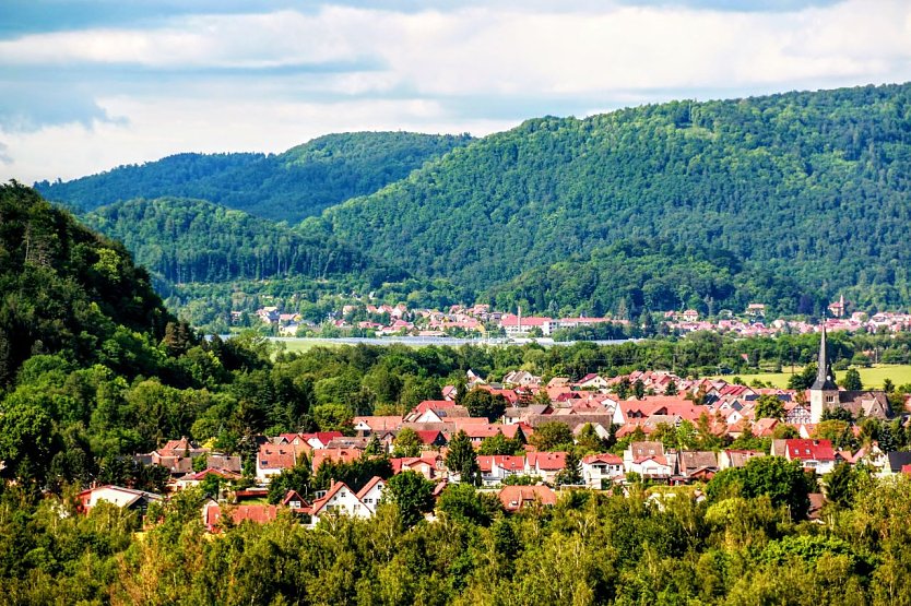 Blick auf Niedersachswerfen und Ilfeld, zwei Ortsteile von Harztor. (Foto: ssc)