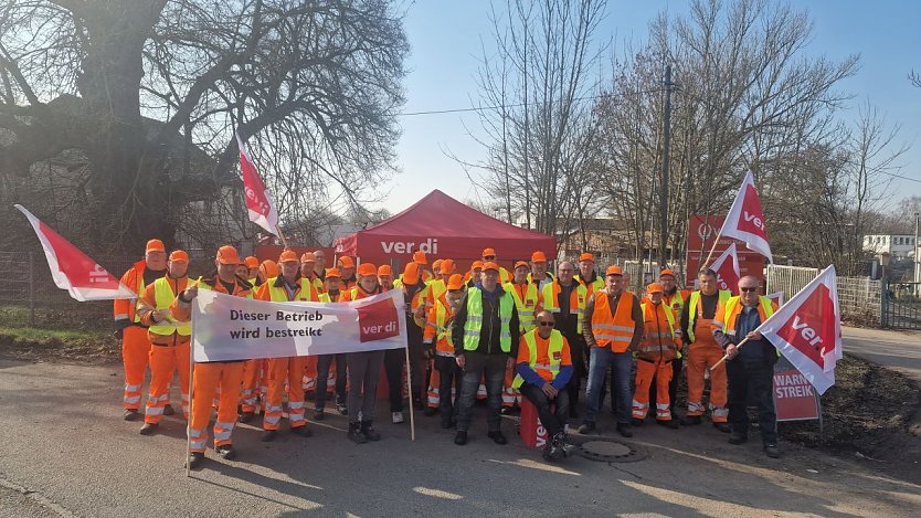 Warnstreik bei Veolia in Nordhausen (Foto: agl)
