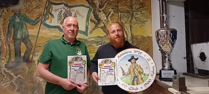 Den ersten Platz belegte Jens Geilhardt vom Sch&uuml;tzenverein Ellrich. Ihm folgte Holger Brandner auf Platz 2. (Foto: Angelika Engler)