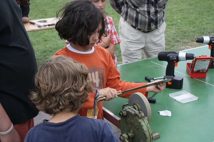 Im Handwerker-Camp wird viel gebastelt.  (Foto: Frank Tuschy)
