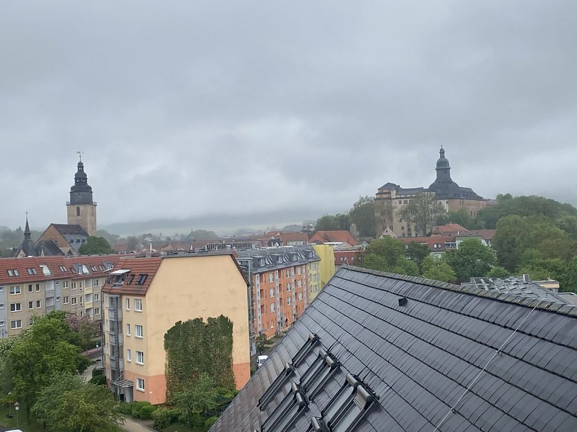 Das regenverhangene Sondershausen.  (Foto: Wolfgang Lehmann)