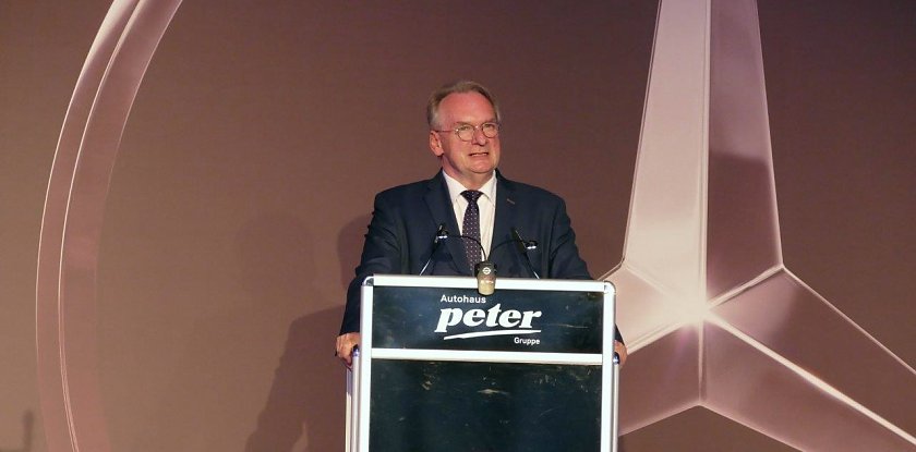 Bild: Ministerp&auml;sident Reiner Haseloff dankte den Unternehmern daf&uuml;r, dass sie in Wittenberg etwas unternommen haben