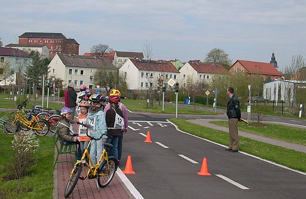 Bild: Radfahrausbildung Verkehrsgarten Sondershausen