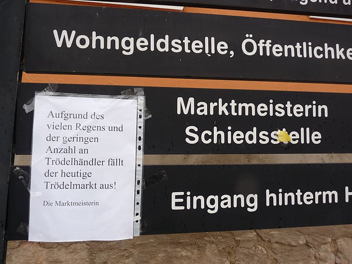 Bild: Ausfall Tr&ouml;delmarkt