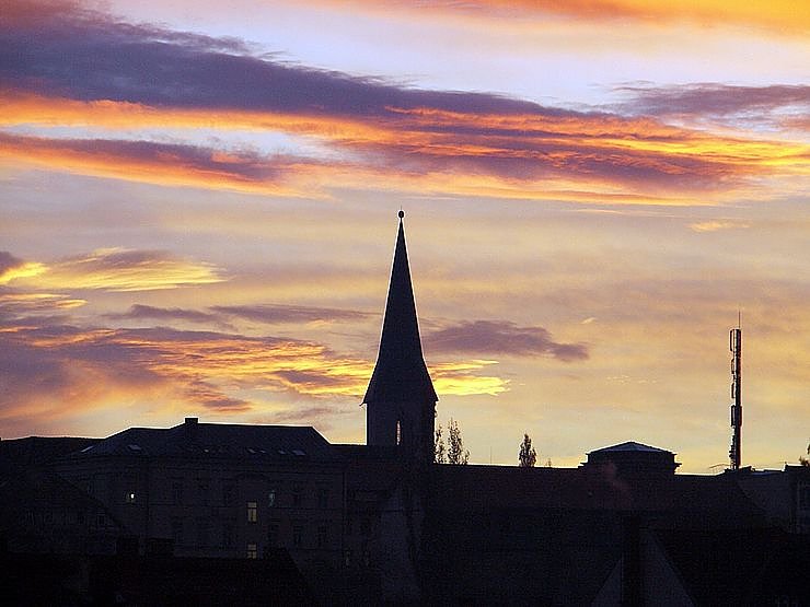 Bild: Morgenrot &uuml;ber Nordhausen